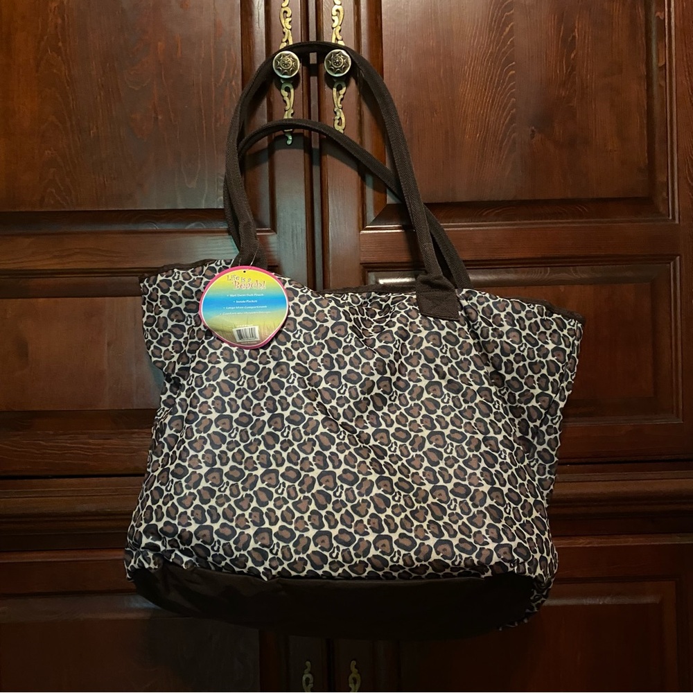 Large Cheetah Beach Bag